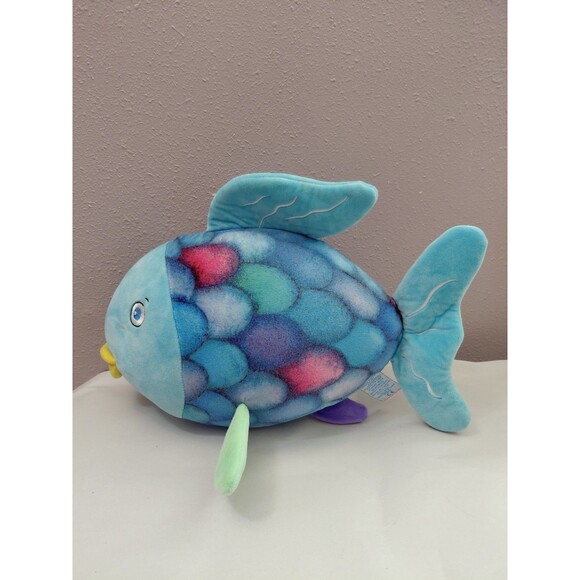 Vintage 1992 Yottoy Rainbow Fish Plush Stuffed Animal 12" - Picture 3 of 7